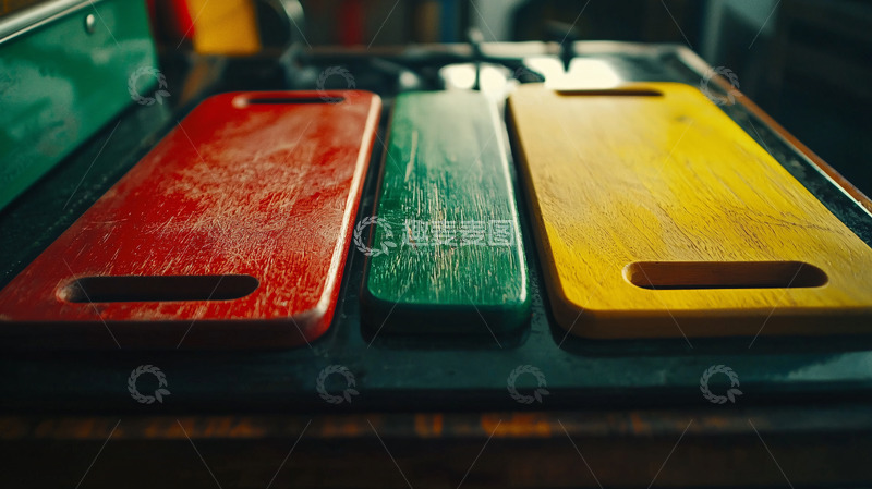 高清大图下载【趣麦麦图】彩色木质砧板