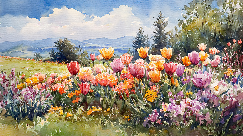 高清大图下载【趣麦麦图】水彩画