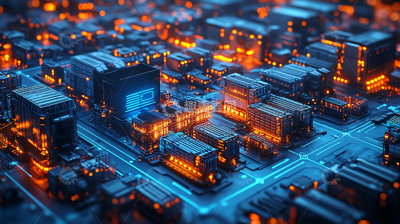 高清大图下载【趣麦麦图】电路板城市