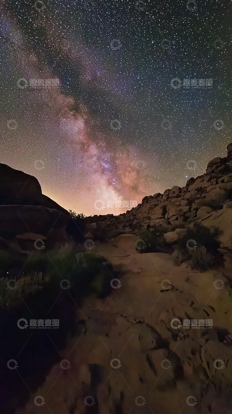 高清大图下载【趣麦麦图】星空下的峡谷