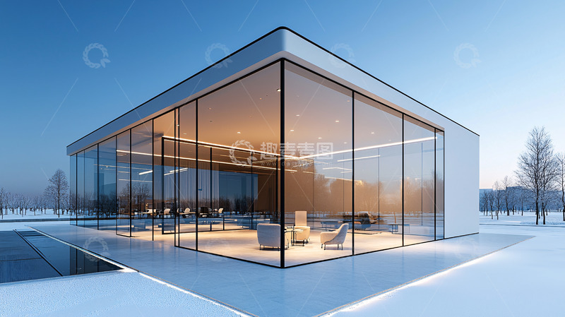高清大图下载【趣麦麦图】现代玻璃幕墙建筑