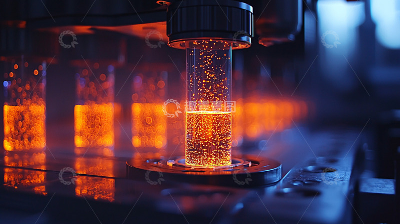 高清大图下载【趣麦麦图】试管中闪耀着金色光芒