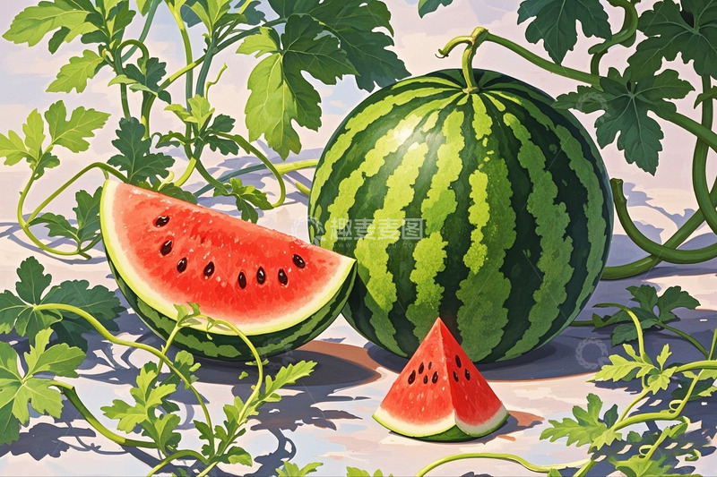 高清大图下载【趣麦麦图】夏日新鲜西瓜6