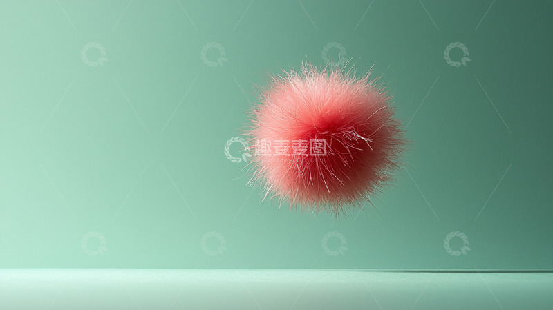 高清大图下载【趣麦麦图】毛茸茸的粉色球体