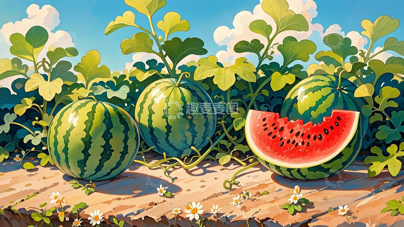 高清大图下载【趣麦麦图】夏日新鲜西瓜7