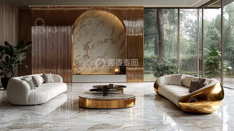 高清大图下载【趣麦麦图】轻奢现代风格客厅
