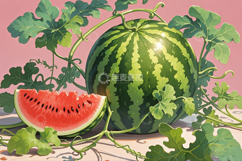 高清大图下载【趣麦麦图】夏日新鲜西瓜4