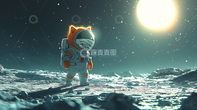 高清大图下载【趣麦麦图】太空宇航员