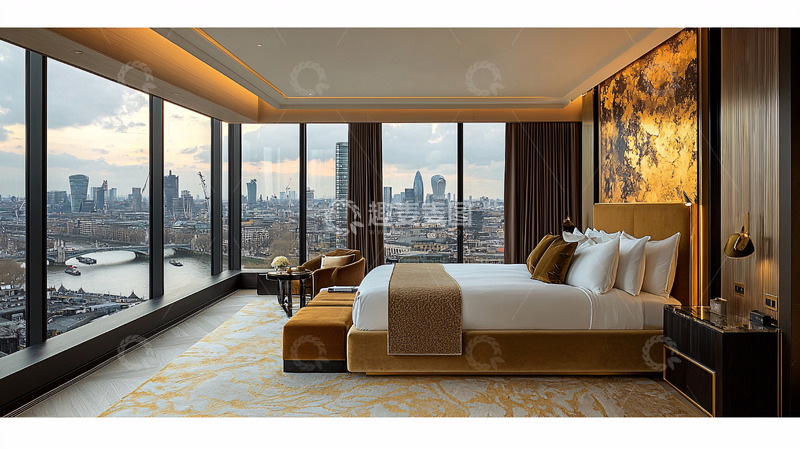 高清大图下载【趣麦麦图】伦敦城市景观卧室