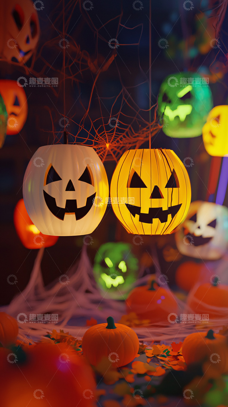 高清大图下载【趣麦麦图】万圣节南瓜灯笼