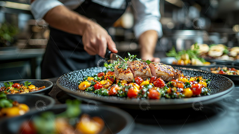 高清大图下载【趣麦麦图】厨师烹饪美食