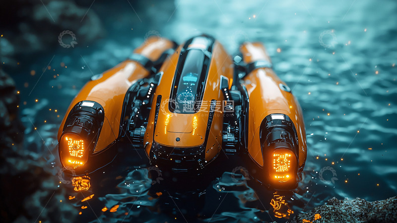高清大图下载【趣麦麦图】未来感水上飞行器