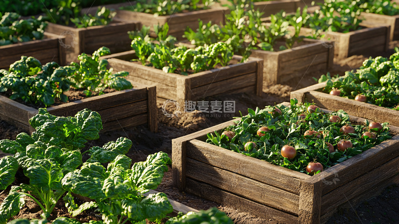 高清大图下载【趣麦麦图】田园蔬菜种植箱
