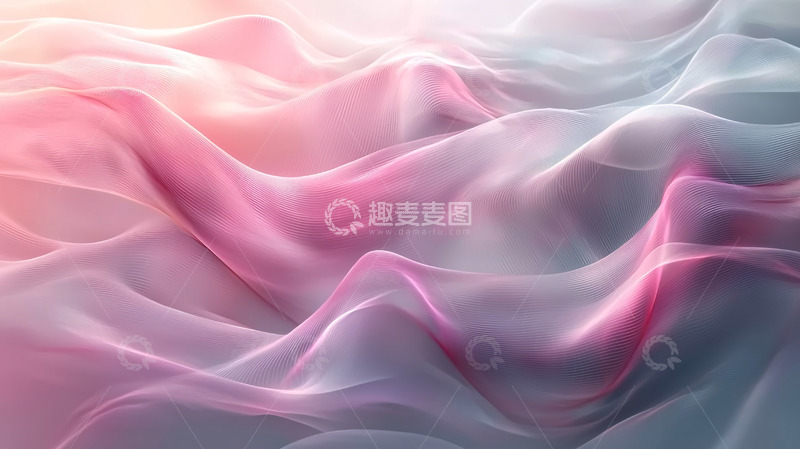 高清大图下载【趣麦麦图】粉色蓝色渐变丝绸质感