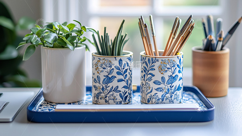 高清大图下载【趣麦麦图】桌面绿植文具清新