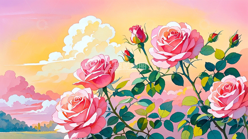高清大图下载【趣麦麦图】情人节玫瑰花8