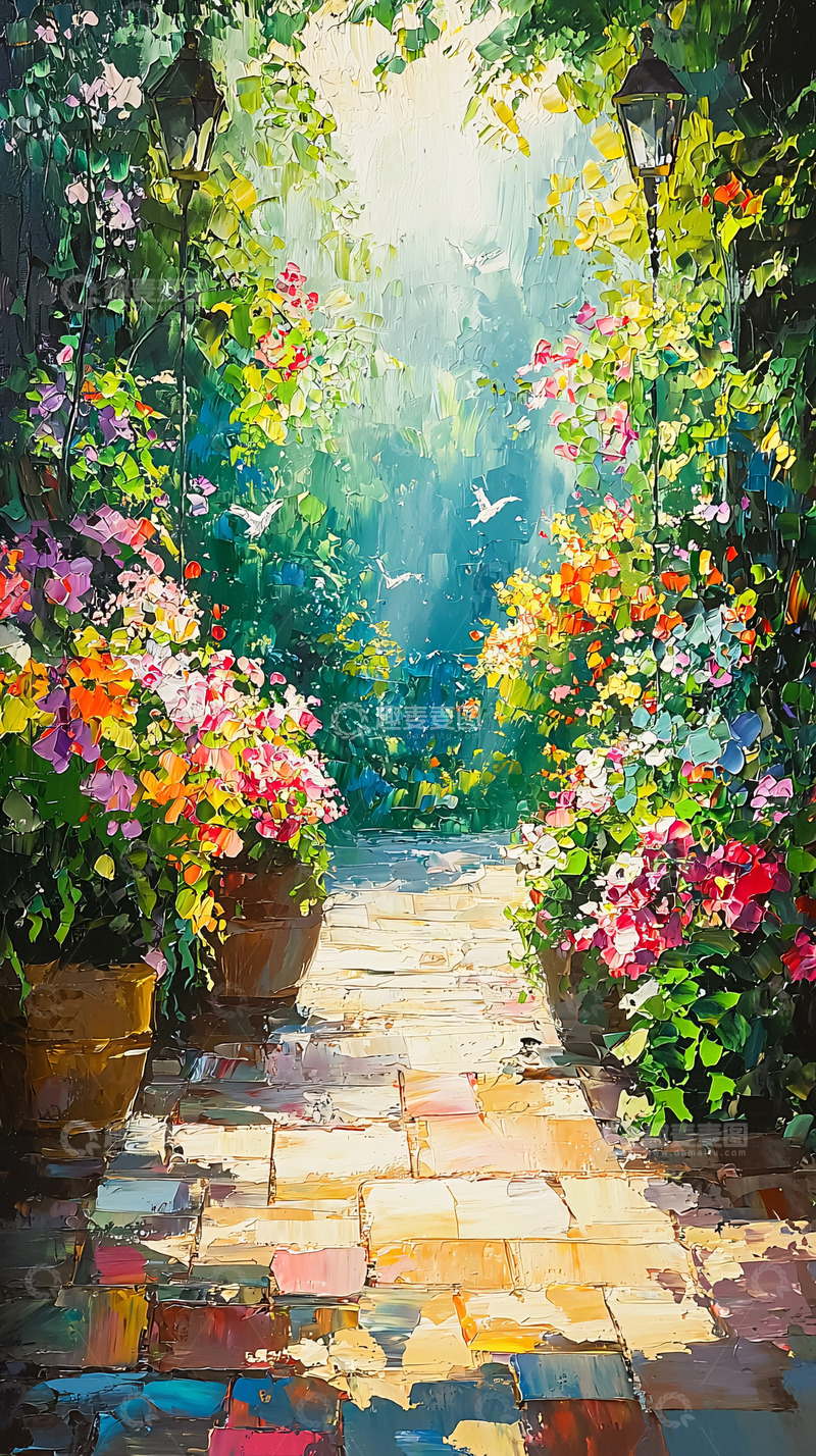 高清大图下载【趣麦麦图】阳光花路