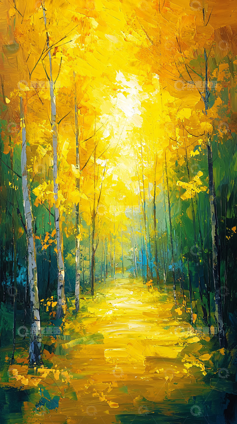 高清大图下载【趣麦麦图】金秋森林小路