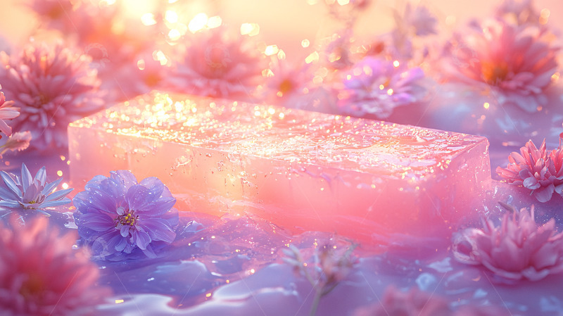 高清大图下载【趣麦麦图】粉色冰块