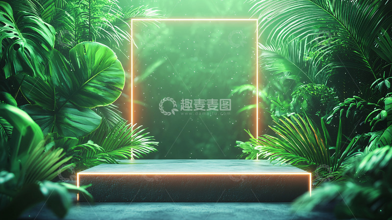 高清大图下载【趣麦麦图】热带雨林背景