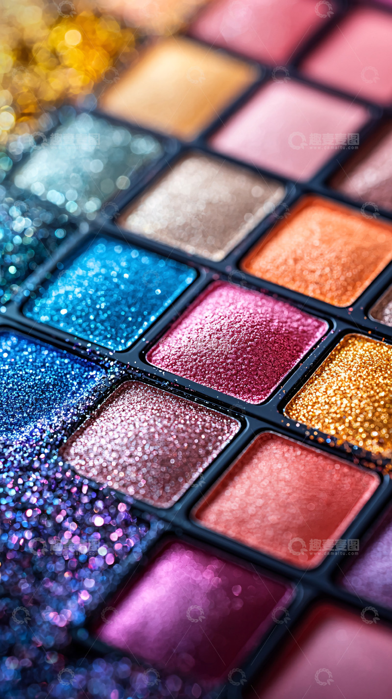 高清大图下载【趣麦麦图】闪亮彩妆眼影盘