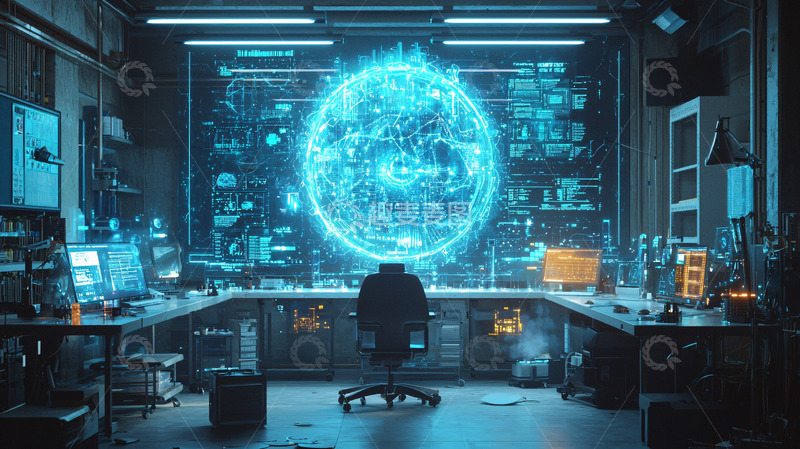 高清大图下载【趣麦麦图】科技感未来实验室
