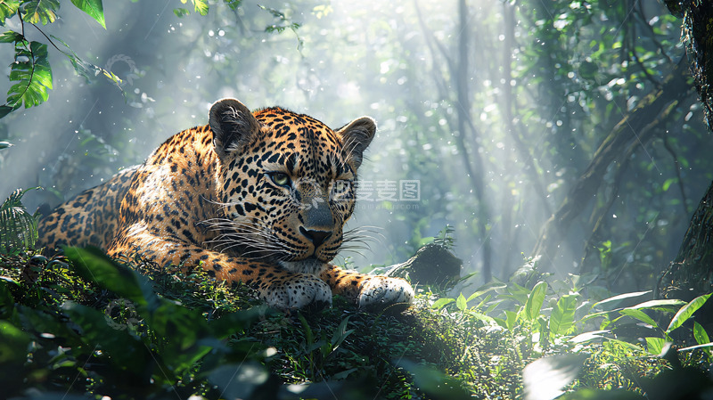 高清大图下载【趣麦麦图】森林豹子