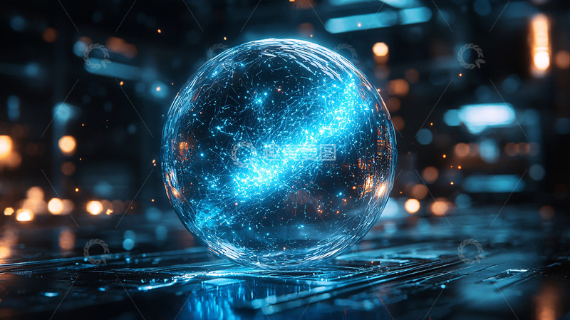 高清大图下载【趣麦麦图】蓝色能量球