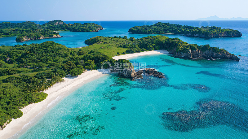 高清大图下载【趣麦麦图】碧海蓝天沙滩岛屿
