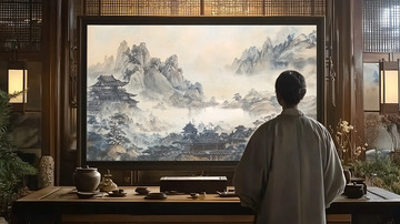 水墨画山水画