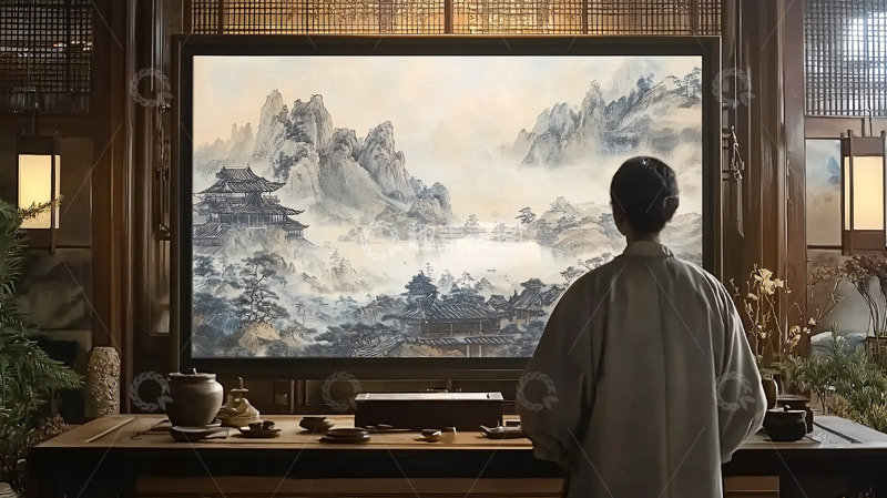 高清大图下载【趣麦麦图】水墨画山水画