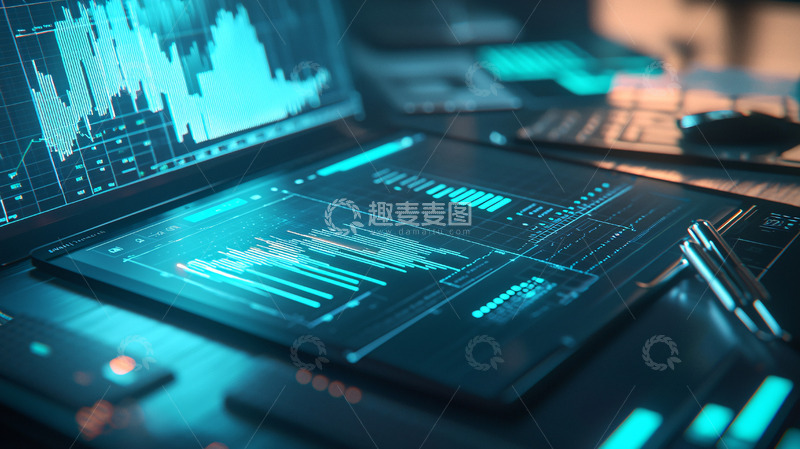 高清大图下载【趣麦麦图】科技感数据分析图表