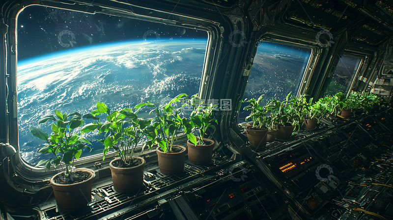 高清大图下载【趣麦麦图】太空植物种植