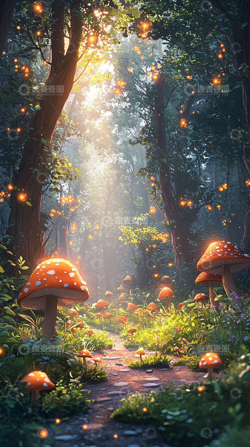 高清大图下载【趣麦麦图】梦幻森林小路4