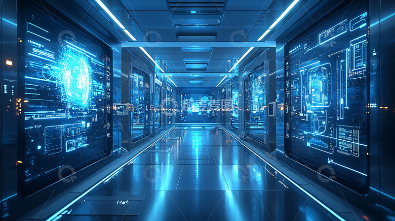 高清大图下载【趣麦麦图】未来科技走廊