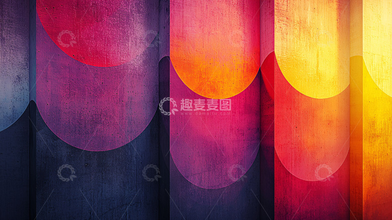 高清大图下载【趣麦麦图】彩色圆形背景