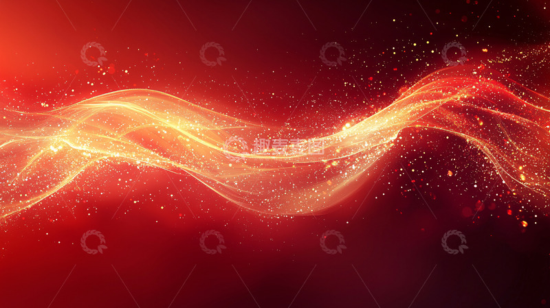 高清大图下载【趣麦麦图】红色能量波浪