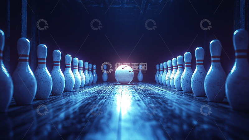 高清大图下载【趣麦麦图】保龄球瓶与球的排列