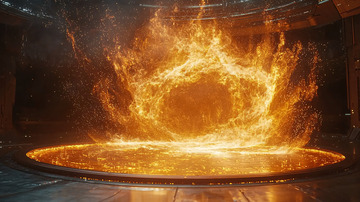 燃烧的火焰圆环