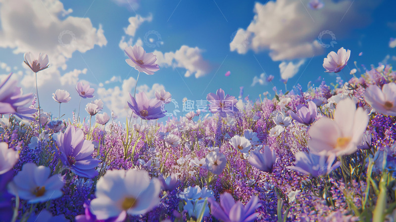 高清大图下载【趣麦麦图】梦幻紫色花海