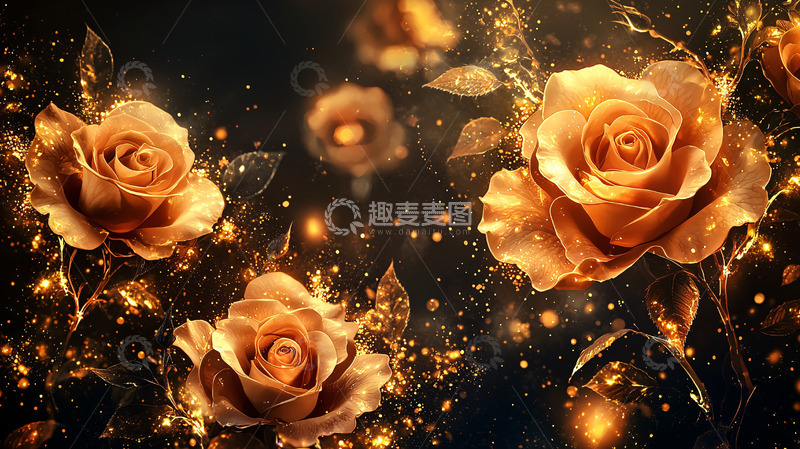 高清大图下载【趣麦麦图】金色玫瑰