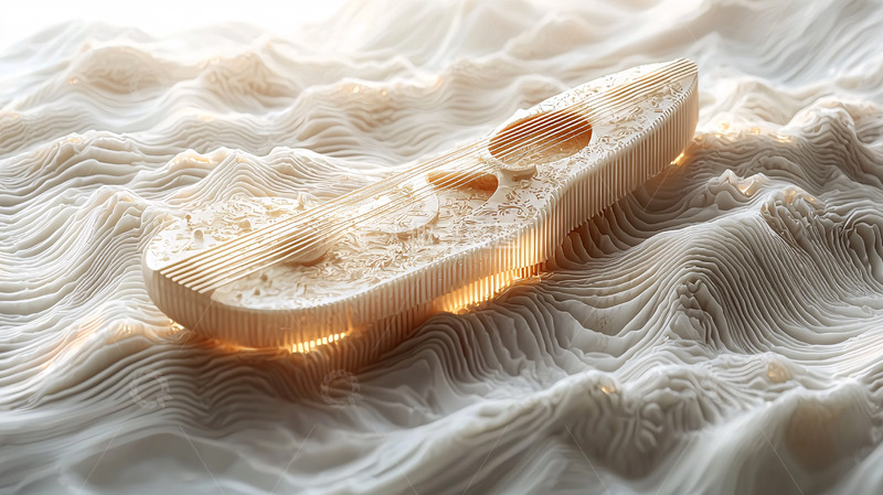 高清大图下载【趣麦麦图】光滑的米白色抽象雕塑