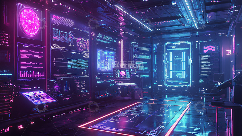 高清大图下载【趣麦麦图】未来科技感房间