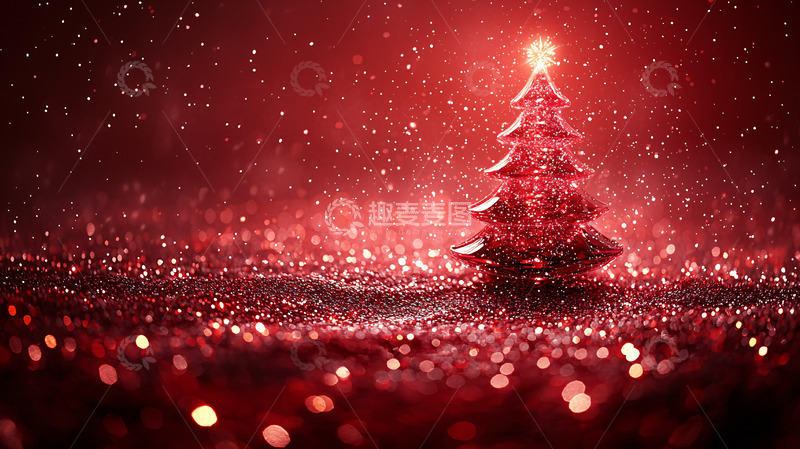高清大图下载【趣麦麦图】红色圣诞树