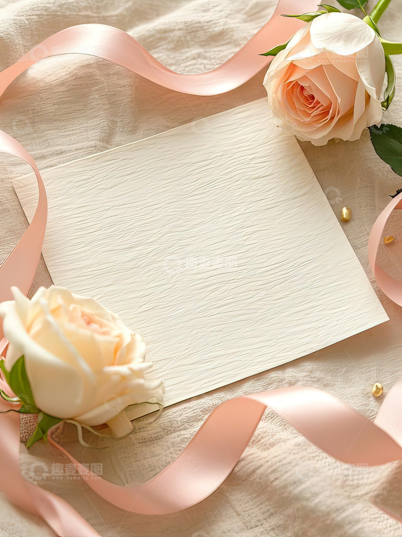 高清大图下载【趣麦麦图】情人节520七夕素雅玫瑰花背景19