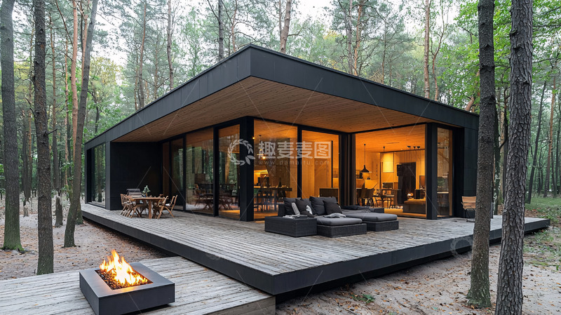 高清大图下载【趣麦麦图】森林系现代简约别墅