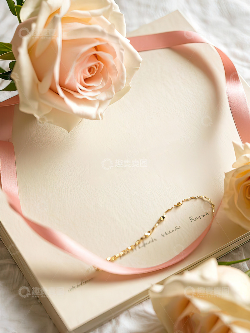 高清大图下载【趣麦麦图】情人节520七夕素雅玫瑰花背景14