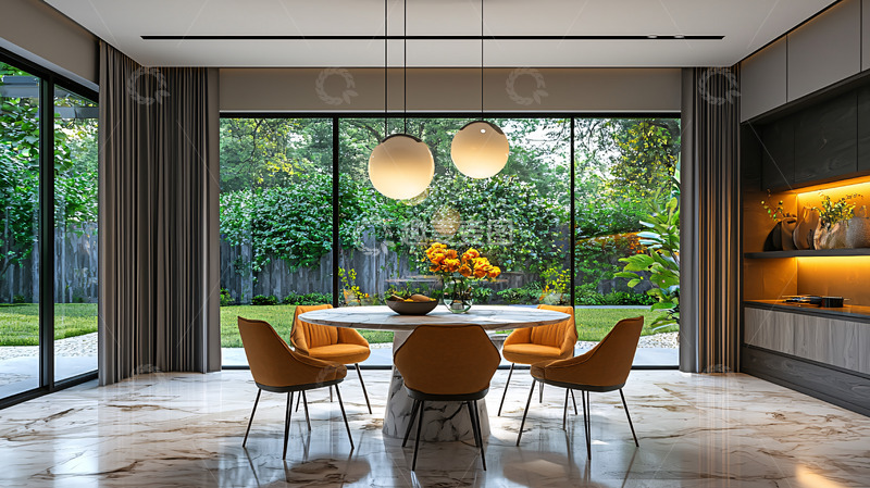 高清大图下载【趣麦麦图】现代简约餐厅设计
