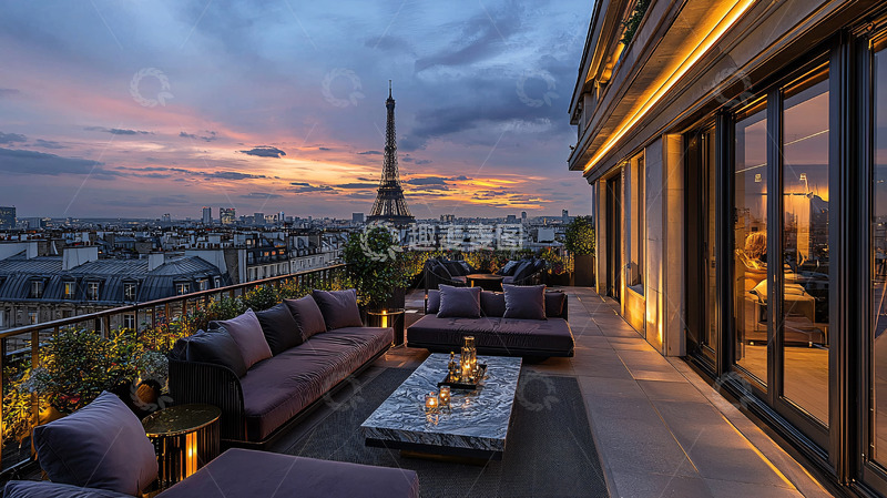 高清大图下载【趣麦麦图】巴黎夜景