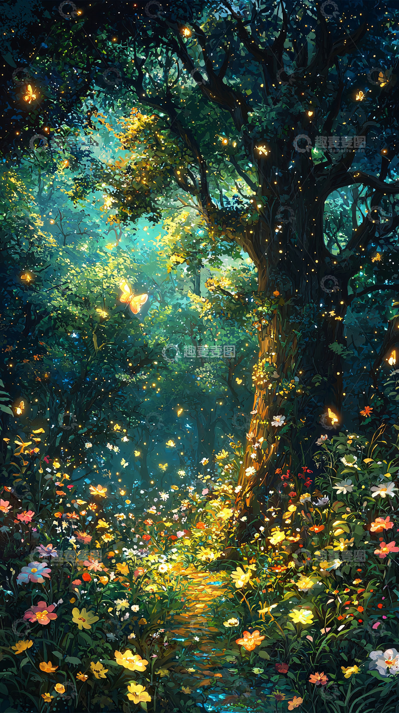 高清大图下载【趣麦麦图】梦幻森林小路5